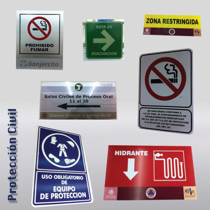 Señalamientos de Protección Civil